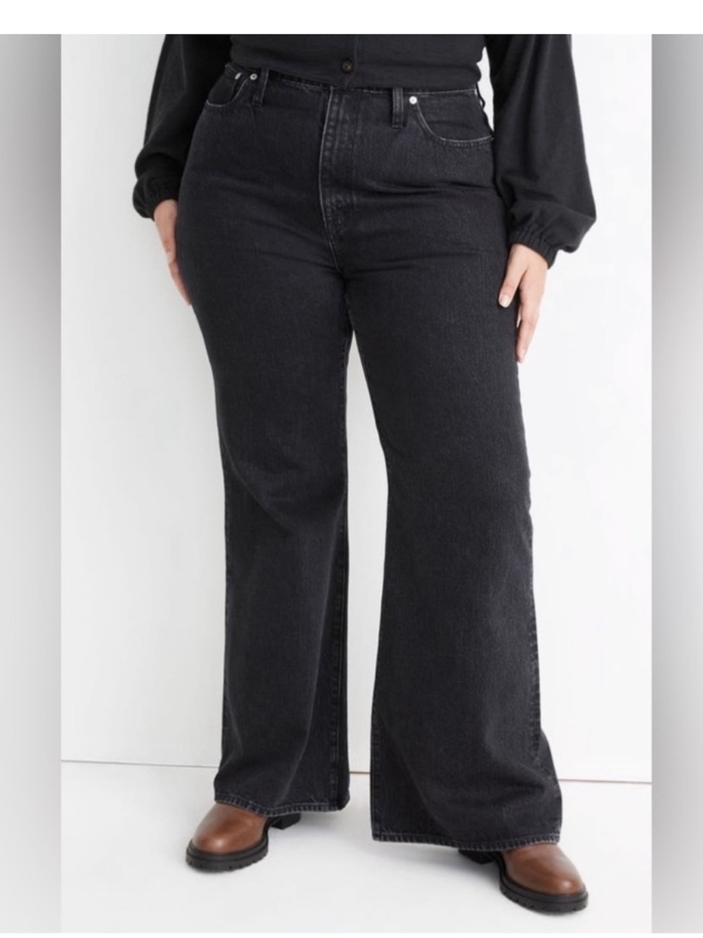 Madewell Baggy Flare Jeans in Lunar Wash Size 32